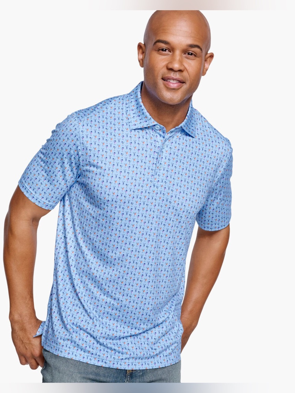 JOHNSTON & MURPHY men’s XC4® Performance Print Polos + Cool Degree™